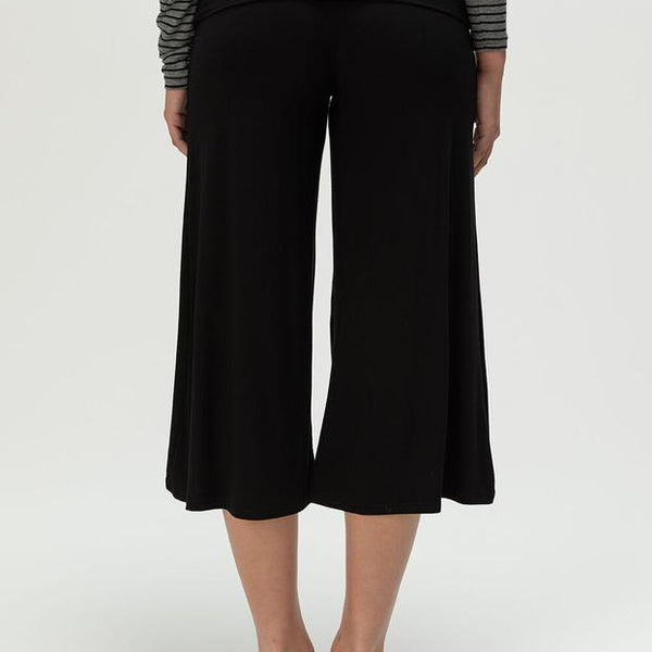 Wide-Leg Culotte Pants