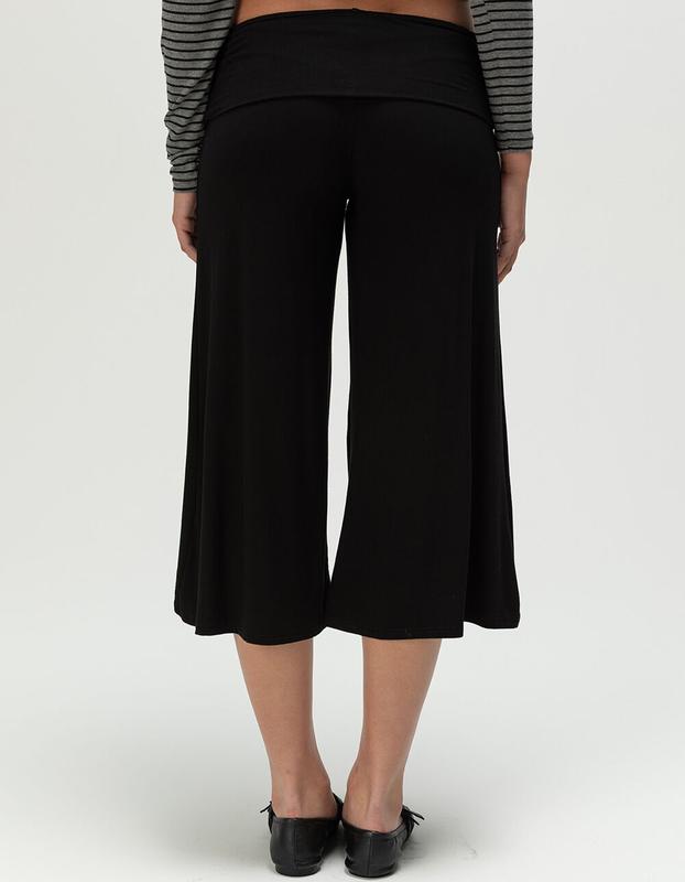 Wide-Leg Culotte Pants