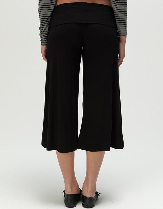 Wide-Leg Culotte Pants