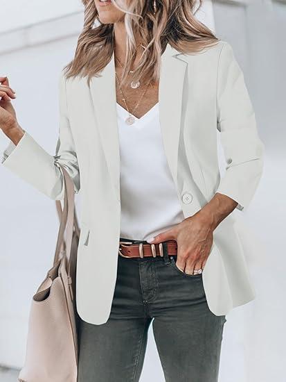 Open-Front Tailored Blazer