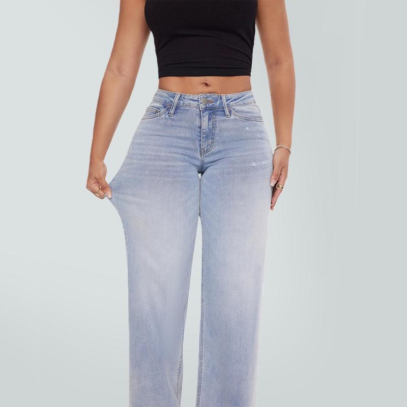 Sculpted Ease Wide-Leg Jeans