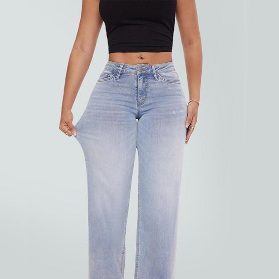 Sculpted Ease Wide-Leg Jeans