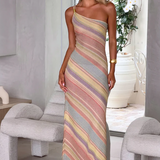 One‑Shoulder Aura Dress
