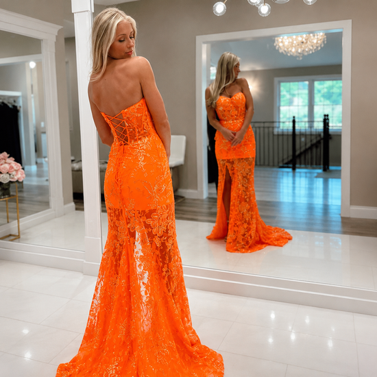 Robes sirène orange
