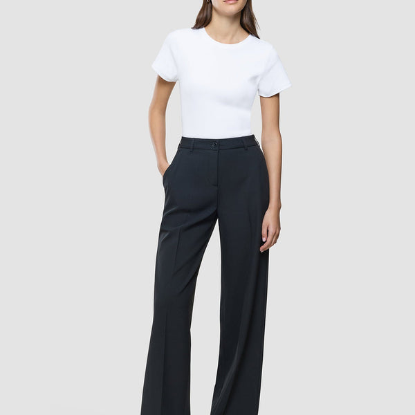 Wide-Leg Tailored Trousers