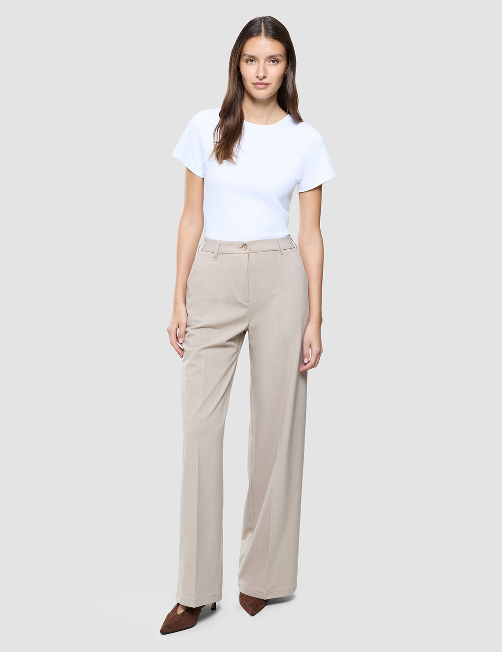 Wide-Leg Tailored Trousers