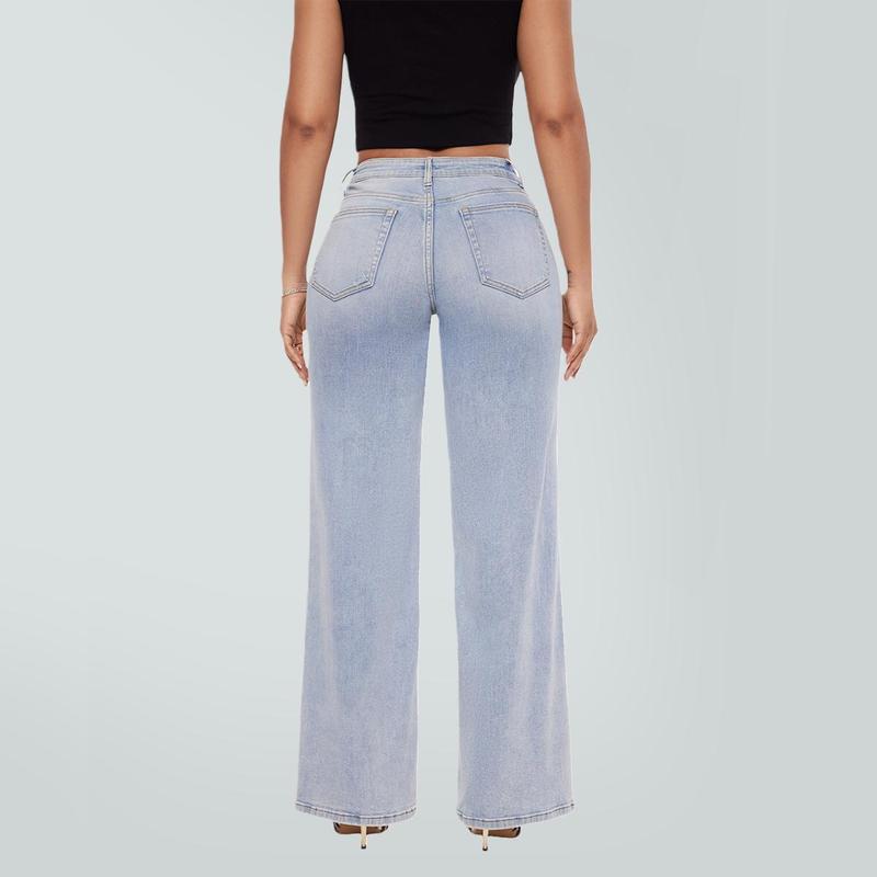 Sculpted Ease Wide-Leg Jeans