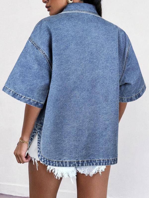 Oversized Denim Shirt